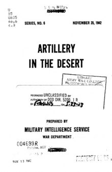 Artillery in the Desert (Spl. Series No. 6) [MIS 461]
