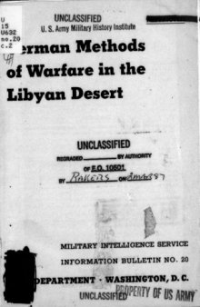 German methods of warfare in the Libyan Desert