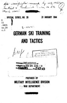 German ski training and tactics