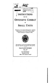 Instructions for the offensive combat of small units