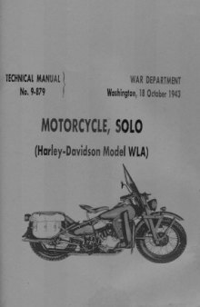 Motorcycle, Solo [Harley-Davidson Model WLA] [TM 9-879]