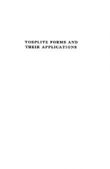 Toeplitz Forms and Their Applications