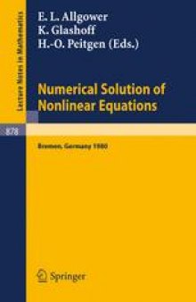 Numerical Solution of Nonlinear Equations: Proceedings, Bremen 1980