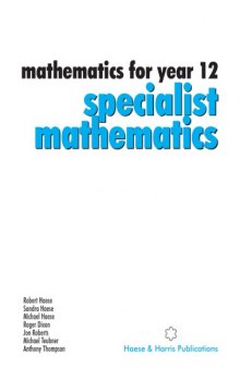 mathematics for year 12 specialist specialist mathematics mathematics