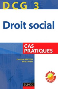 Droit social DCG3 : Cas pratiques