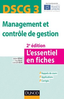 DSCG 3 Management et contrôle de gestion - L’essentiel en fiches