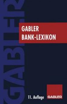 Gabler Bank Lexikon: Bank, Börse, Finanzierung
