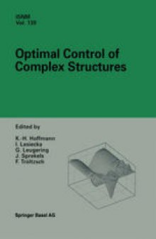 Optimal Control of Complex Structures: International Conference in Oberwolfach, June 4–10, 2000