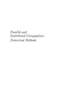 Parallel and distributed computation: numerical methods