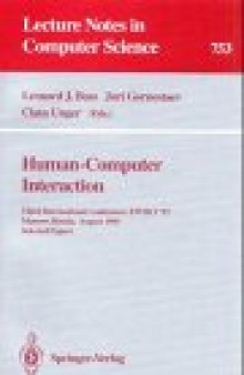 Human-Computer Interaction: Third International Conference, EWHCI '93 Moscow, Russia, August 3–7, 1993 Selected Papers