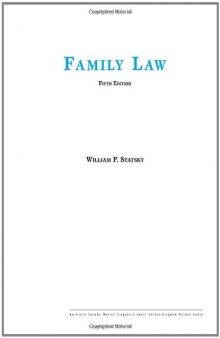 FAMILY LAW 5E (The West Legal Studies Series)  