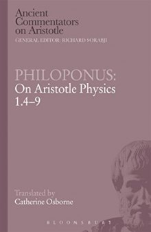 Philoponus on Aristotle physics 1.4-9