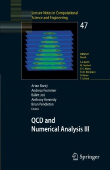 QCD and Numerical Analysis III: Proceedings of the Third International Workshop on Numerical Analysis and Lattice QCD, Edinburgh, June-July 2003 (Lectures in Computational Science and Engineering)