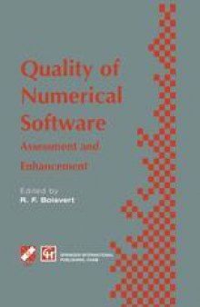 Quality of Numerical Software: Assessment and enhancement