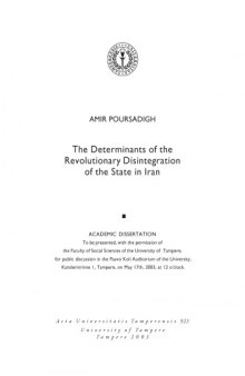 The Determinants of the Revolutionary Disintegration of the State in Iran