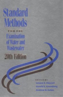Standard Methods for Examination of Water & Wastewater (Standard Methods for the Examination of Water and Wastewater)