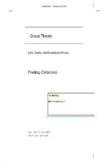 Group theory: Lie's, track, and exceptional groups