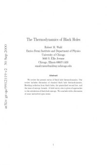 gr-qc 9912119 - The Thermodynamics of Black Holes