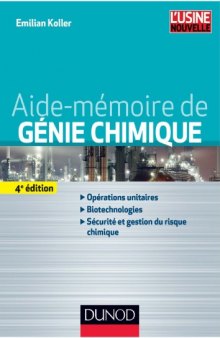Aide-mémoire de génie chimique - 4e éd.