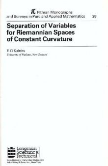 Separation of Variables for Riemannian Spaces of Constant Curvature