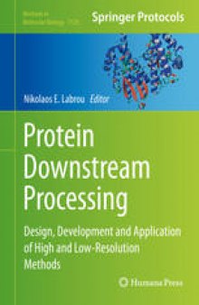 Protein Downstream Processing: Design, Development and Application of High and Low-Resolution Methods