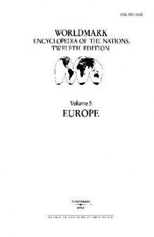 Worldmark Encyclopedia of the Nations. Europe