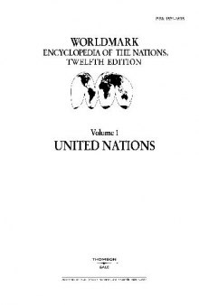 Worldmark Encyclopedia of the Nations. United Nations