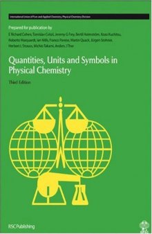 Quantities, units, and symbols in physical chemistry