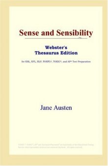 Sense and Sensibility (Webster's Thesaurus Edition)