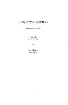 Complexity of algorithms