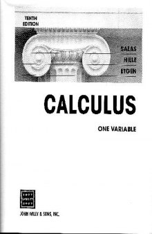 Calculus - One Variable
