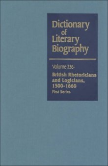 British Rhetoricians and Logicians, 1500-1660 