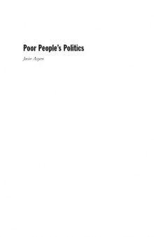 Poor People's Politics: Peronist Survival Networks and the Legacy of Evita
