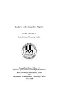 Lectures on Commutative Algebra [Lecture notes]