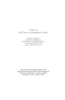 Lectures on Field Theory and Ramification Theory [Lecture notes]