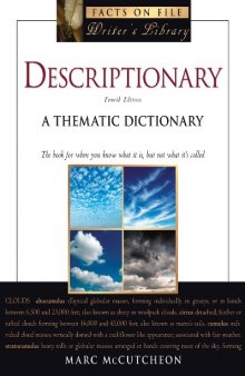 Descriptionary: A Thematic Dictionary (Writers Library) (Writer's Library)