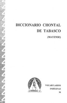 Diccionario chontal de Tabasco (mayense)