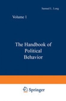 The Handbook of Political Behavior: Volume 1