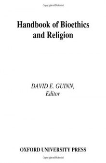 Handbook of Bioethics and Religion