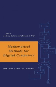 Mathematical Methods for Digital Computers, Volume 1