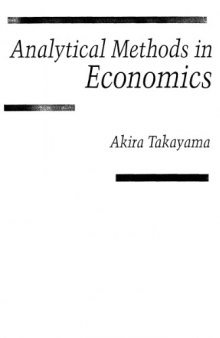 Analytical methods in economics