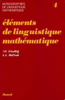 Eléments de linguistique mathématique