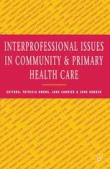 Interprofessional issues in community and primary health care
