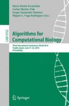 Algorithms for Computational Biology: Third International Conference, AlCoB 2016, Trujillo, Spain, June 21-22, 2016, Proceedings