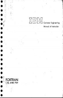 IBM Customer Engineering. Manual of Instruction