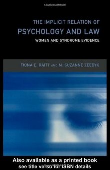 The Implicit Relation of Psychology and Law: Women and Syndrome Evidence (Critical Psychology Series)