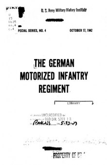 The German motorized infantry regiment