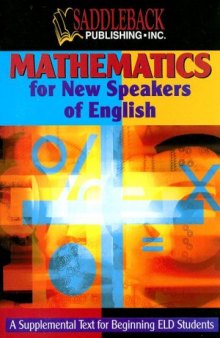 Mathematics for New Speakers of English (Saddleback Educational Publishing, Inc, 2005)(ISBN 1562546465)