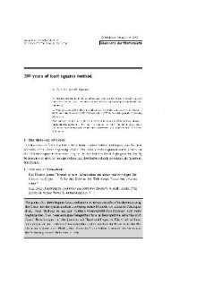 200 years of least squares method