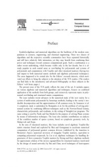 Theoretical Computer Science, Volume 315, Issues 2-3, Pages 307-672 (6 May 2004), Algebraic and Numerical Algorithms